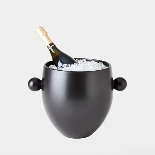Ball Handled Ice Bucket-Black