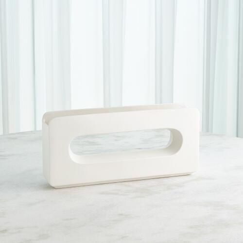 Rectangle Vase-White