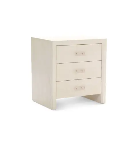 Malibu Small 3-Drawer Side Table - White