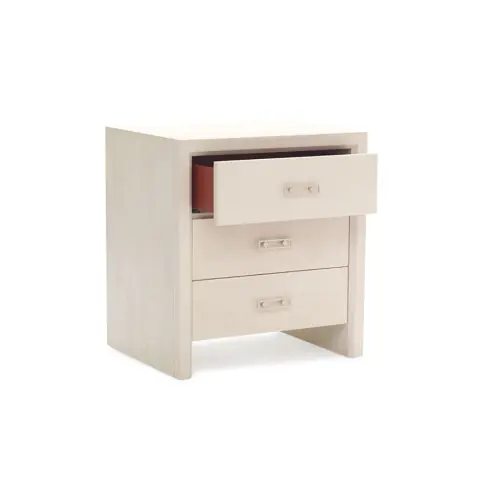Malibu Small 3-Drawer Side Table - White