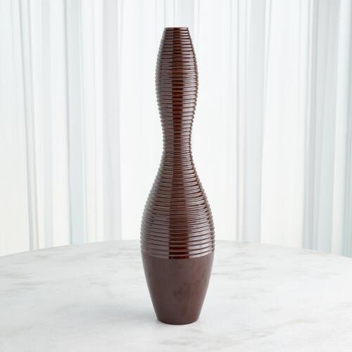 Ribbed Vase-Garnet