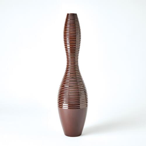 Ribbed Vase-Garnet