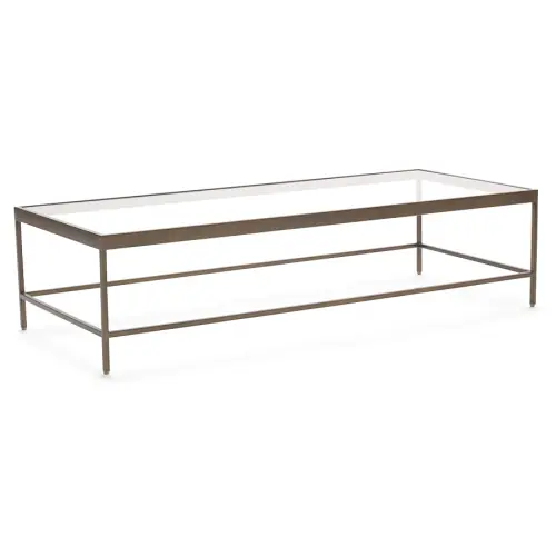 Vienna Rectangle Coffee Table - Glass/Antique