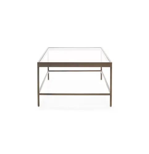 Vienna Rectangle Coffee Table - Glass/Antique