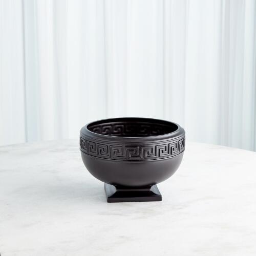 Greek Key Bowl-Black
