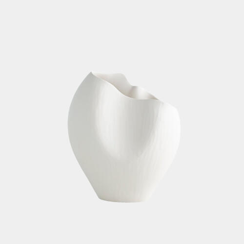 Heimdall Horn Vase-Matte White