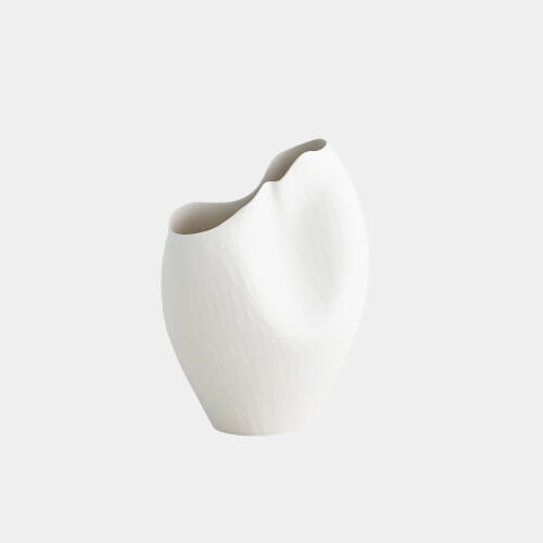 Heimdall Horn Vase-Matte White