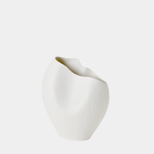 Heimdall Horn Vase-Matte White