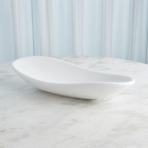 Oblong Platter Bowl-Matte White