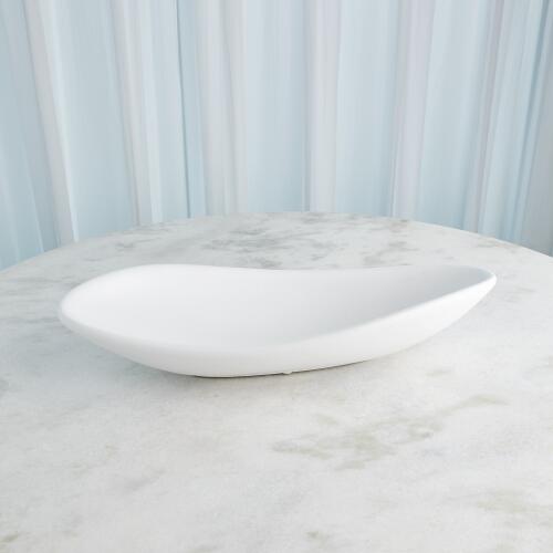 Oblong Platter Bowl-Matte White
