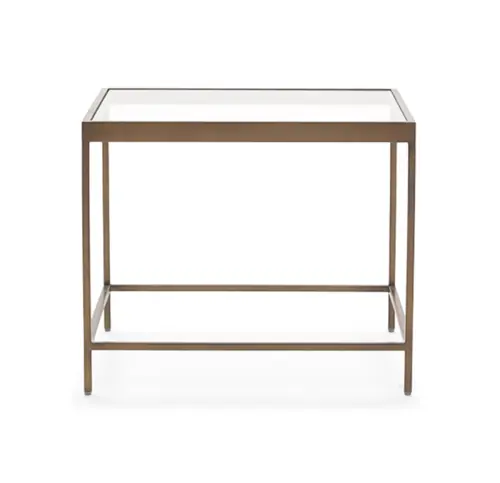 Vienna Side Table - Glass/Antique Brass