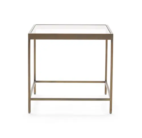 Vienna Side Table - Glass/Antique Brass