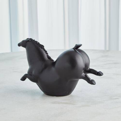 Friesian Horse-Matte Black