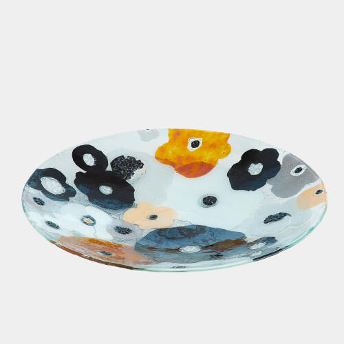 Fused Floral Charger-Neutral-Lg