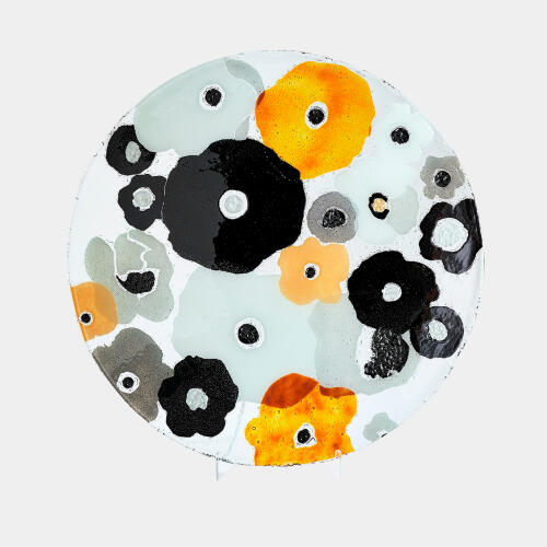 Fused Floral Charger-Neutral-Lg