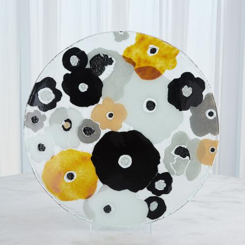 Fused Floral Charger-Neutral