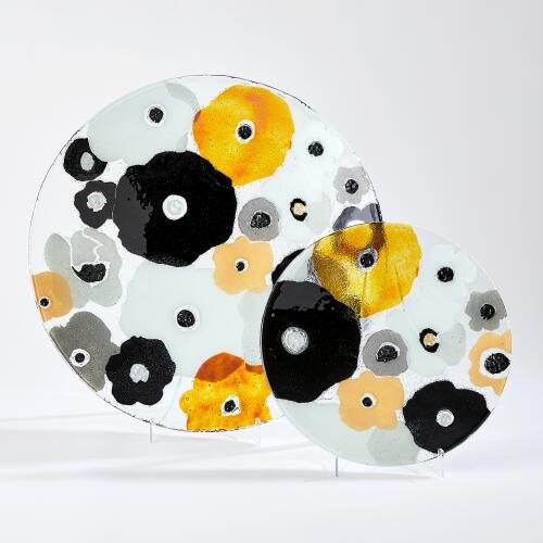 Fused Floral Charger-Neutral