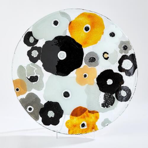 Fused Floral Charger-Neutral