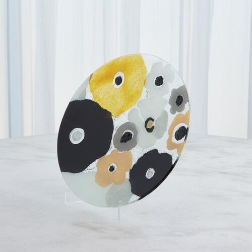 Fused Floral Charger-Neutral