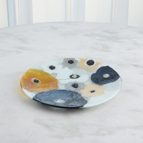 Fused Floral Charger-Neutral