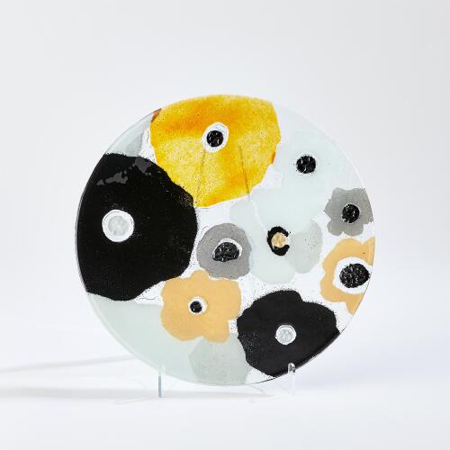 Fused Floral Charger-Neutral