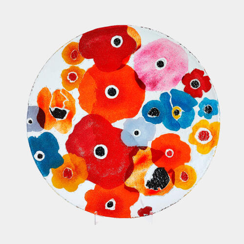 Fused Floral Charger-Bright-Lg