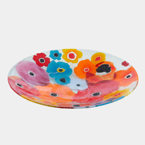 Fused Floral Charger-Bright-Lg