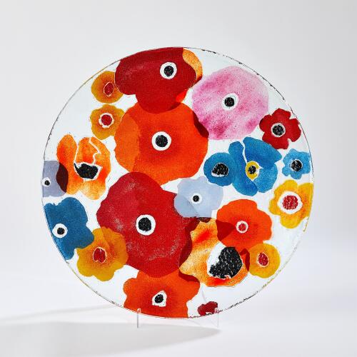 Fused Floral Charger-Bright