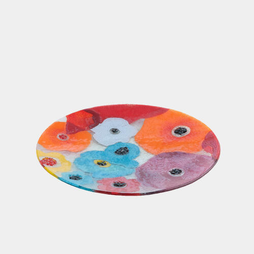 Fused Floral Charger-Bright-Sm