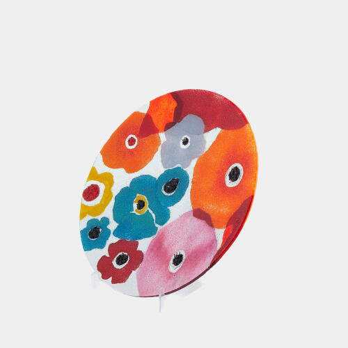 Fused Floral Charger-Bright-Sm