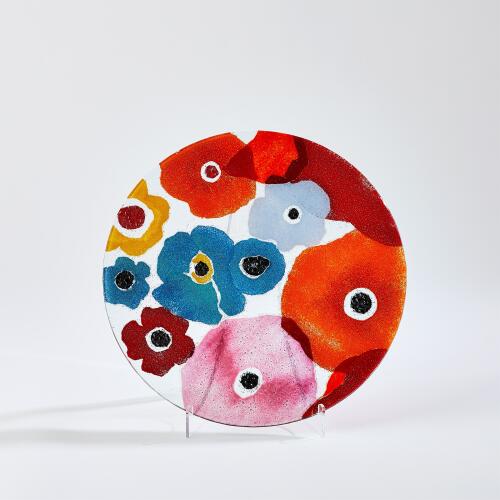 Fused Floral Charger-Bright