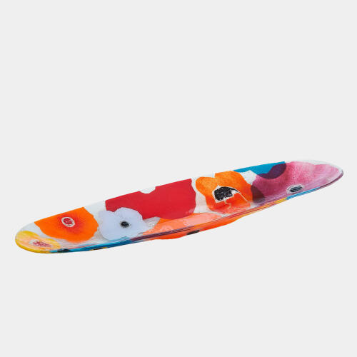 Fused Floral Boat Bowl-Bright