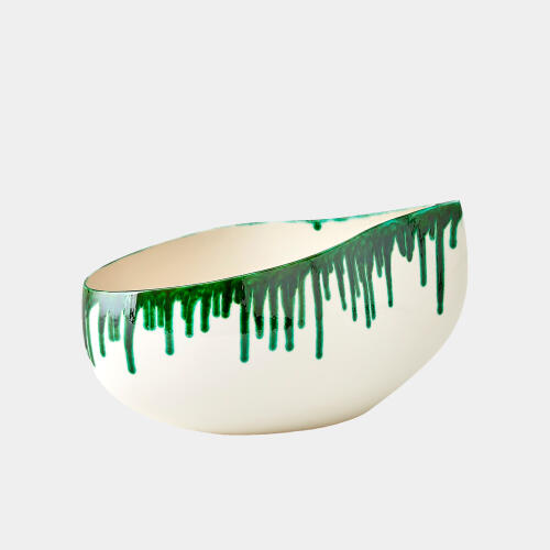Giant Teardrop Bowl-Emerald
