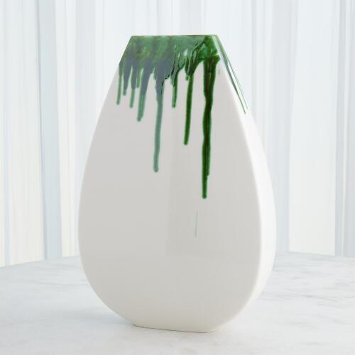 Giant Teardrop Vase-Emerald