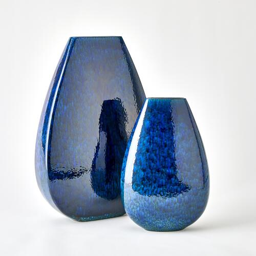 Giant Teardrop Vase-Cobalt