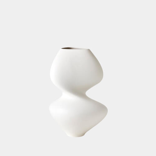 Hushed Vase-Matte White