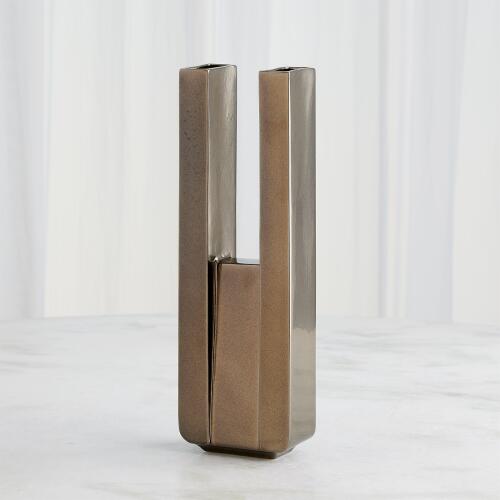 Metropolis Vase-Bronze