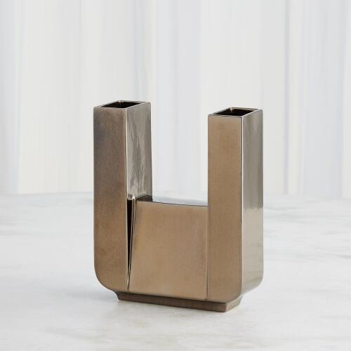 Metropolis Vase-Bronze