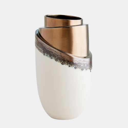 Slant Stack Vase-Reactive Bronze