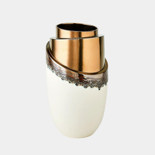 Slant Stack Vase-Reactive Bronze