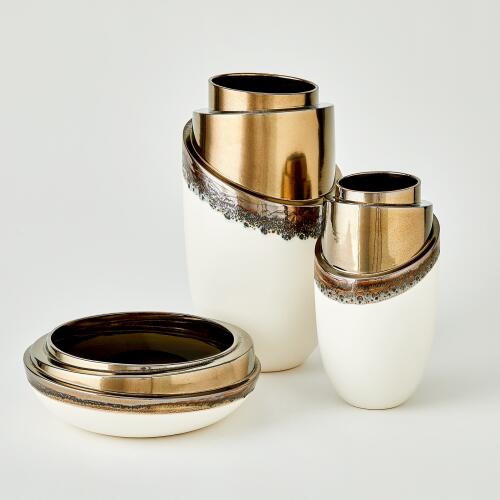 Slant Stack Vase-Reactive Bronze