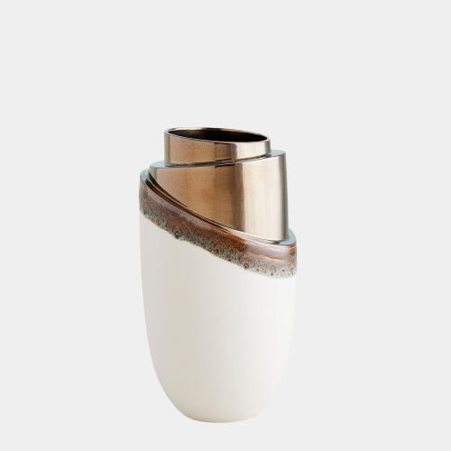Slant Stack Vase-Reactive Bronze