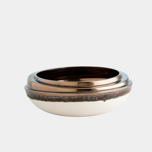 Slant Stack Bowl-Reactive Bronze