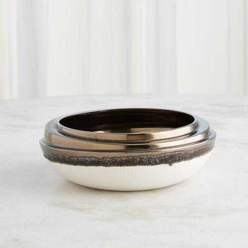 Slant Stack Bowl-Reactive Bronze