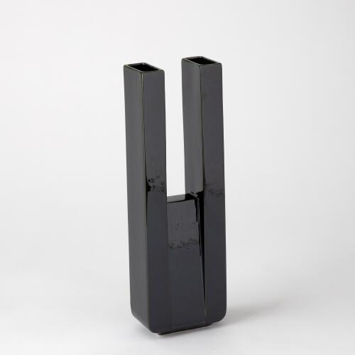 Metropolis Vase-Dark Green