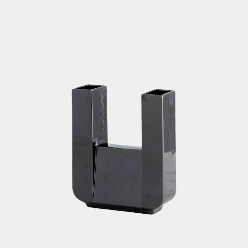 Metropolis Vase-Dark Green