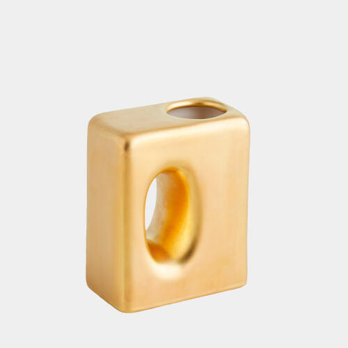 Oh Yes Vase-Matte Gold