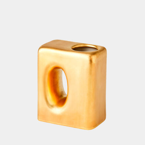 Oh Yes Vase-Matte Gold