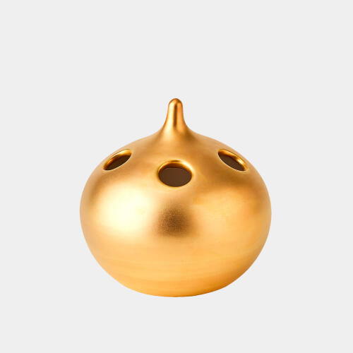 Oh No Vase-Matte Gold