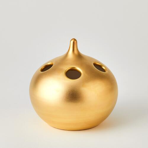 Oh No Vase-Matte Gold